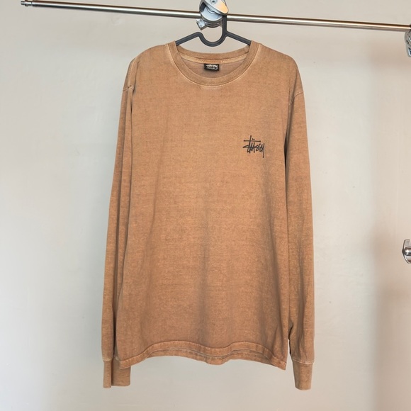 Stussy Pigment-dyed Long Sleeve Men's Tee - Picture 1 of 9